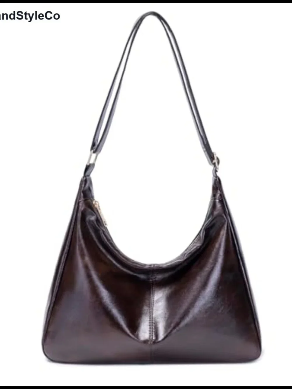 Vegan Leather Large Hobo Shoulder Bag Slouchy Tote Crossbody